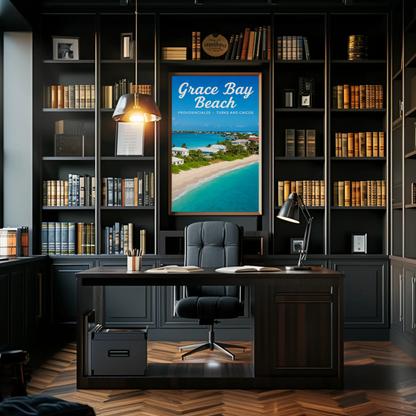 Grace Bay Beach Turks Caicos Coastal Beauty Travel Poster