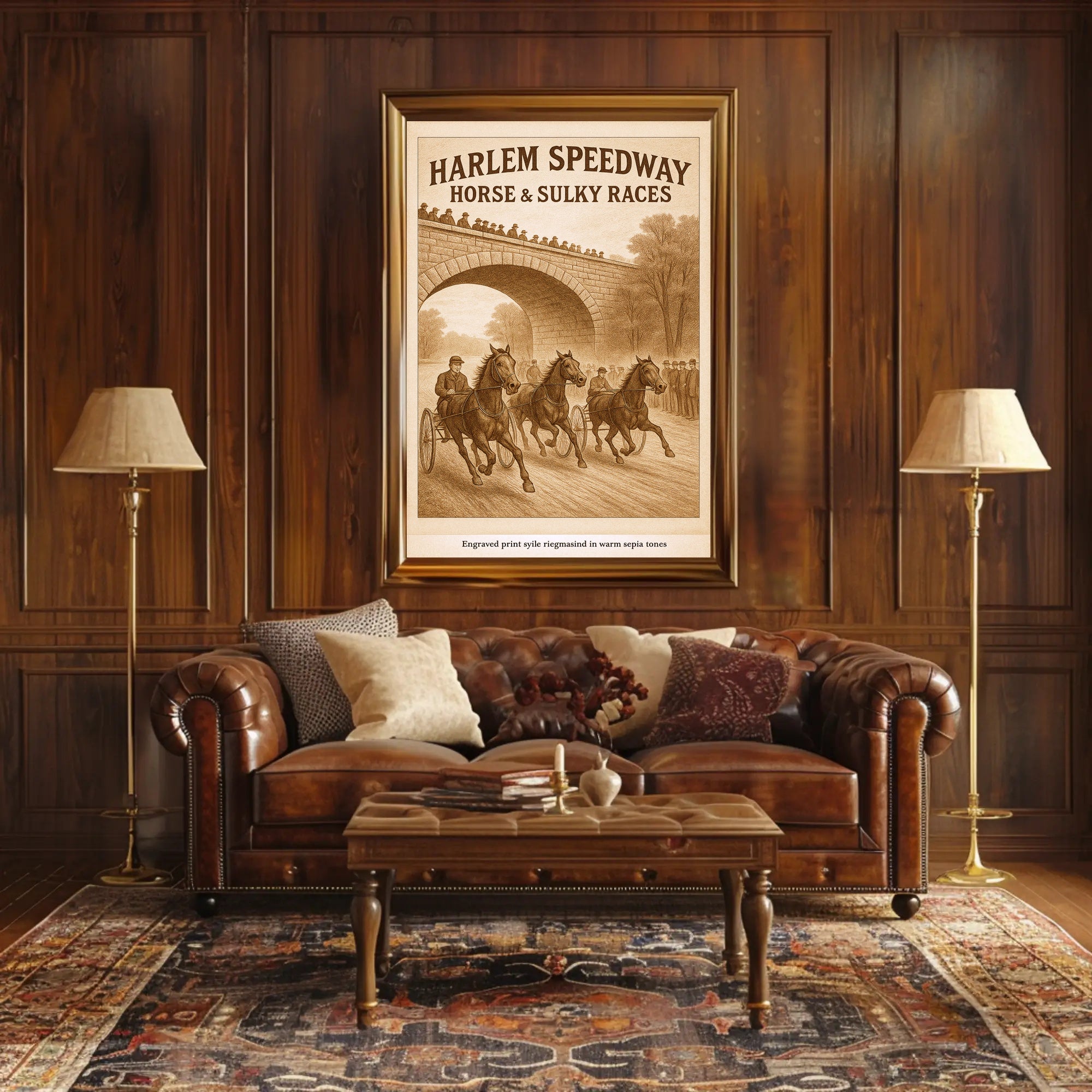 Harlem Speedway Horse Racing Poster PosterGoat
