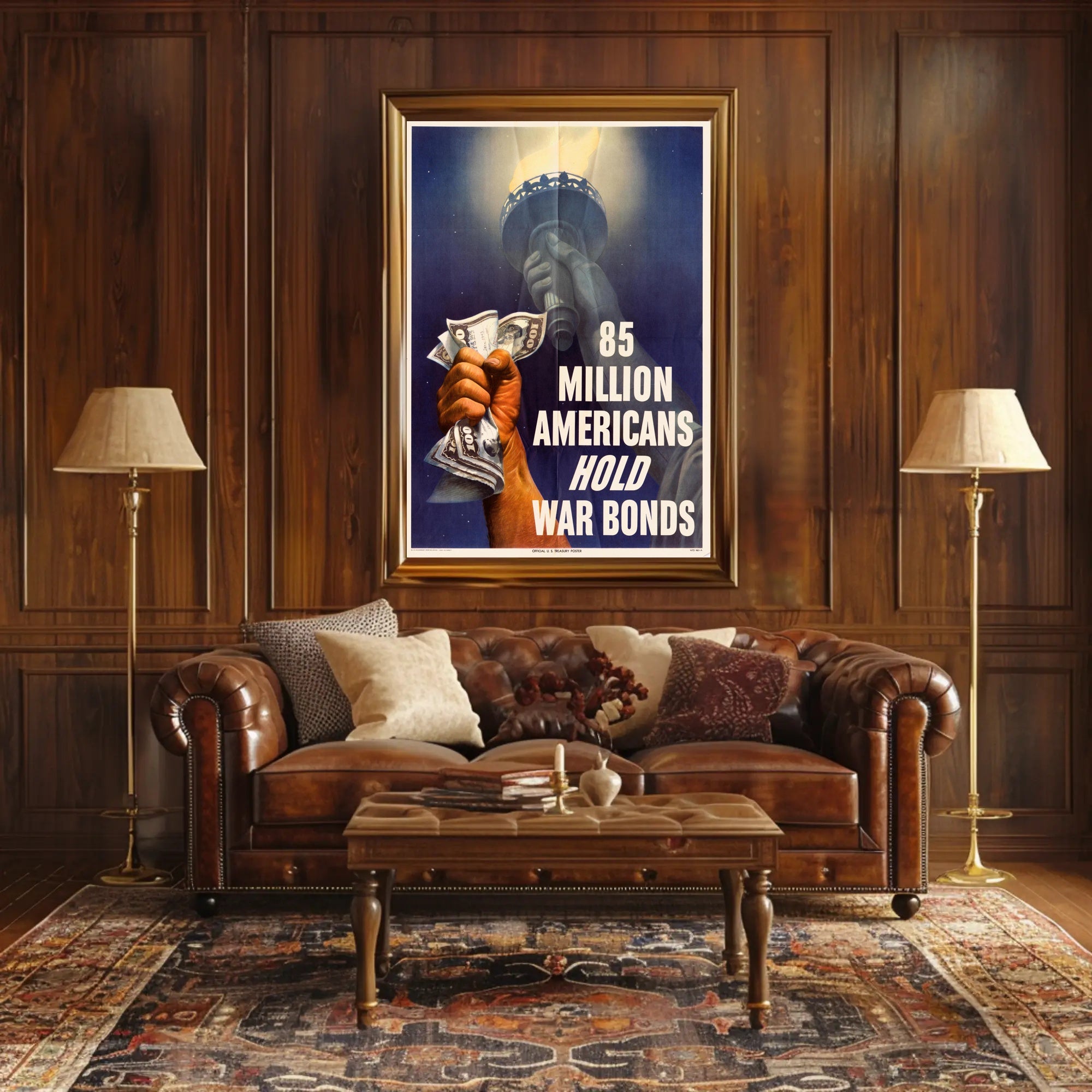 Vintage War Bonds Poster Art Print for Home Decor PosterGoat