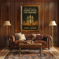 Stars Over The Square Salt Lake City Poster