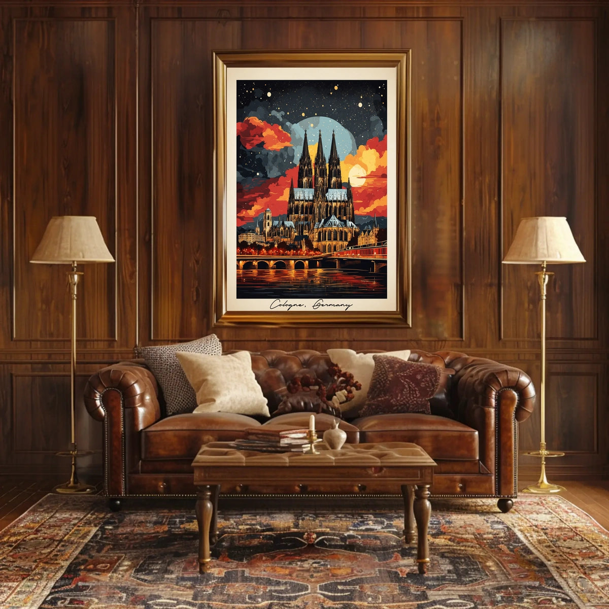 Cologne Cathedral at Sunset Poster