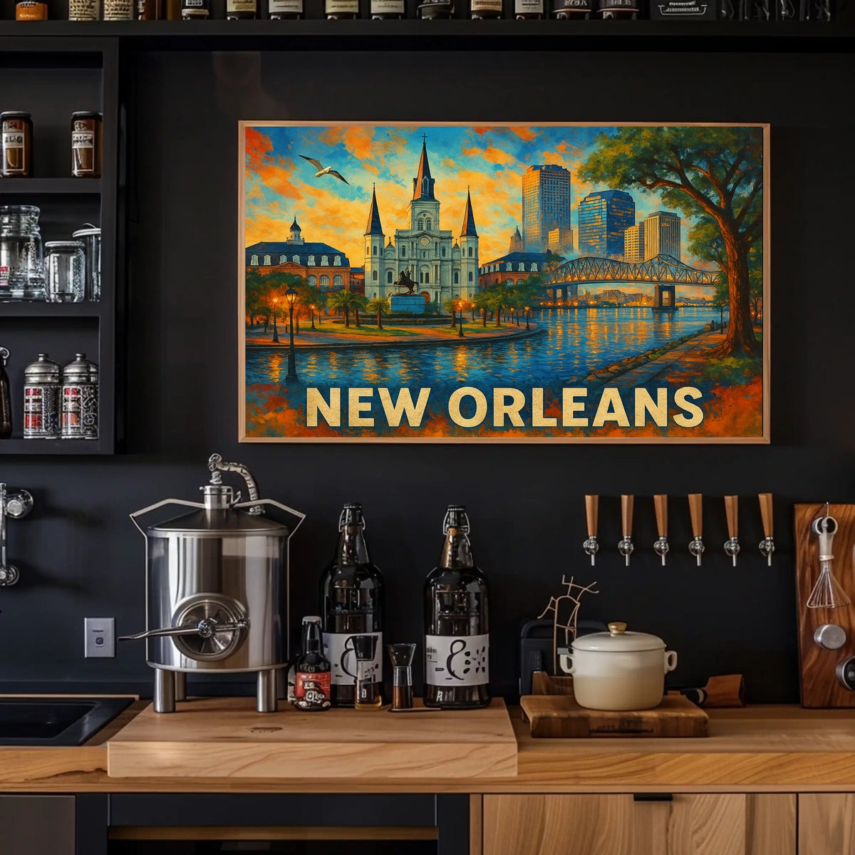 New Orleans Skyline Poster