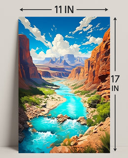 Majestic Canyon Landscape Poster