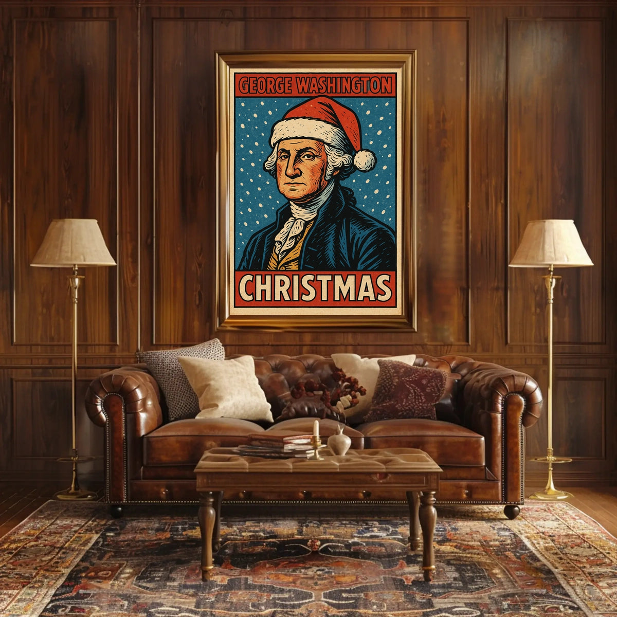 George Washington Christmas Poster