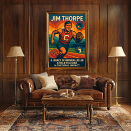 Celebrating a Sports Legend Jim Thorpe Poster