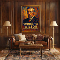 Woodrow Wilson Presidential Portrait Poster
