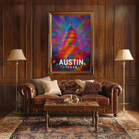 Austin, Texas Vibrant Capitol Poster