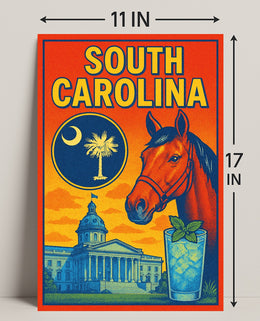 South Carolina A Vibrant Tribute Poster PosterGoat