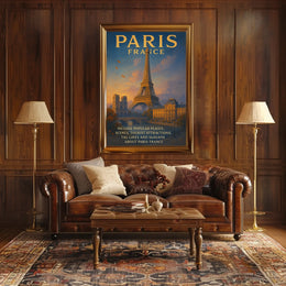 Parisian Romance: Vintage Eiffel Tower Art Print