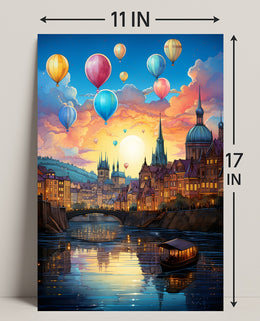 Enchanted Evening Over The City Poster