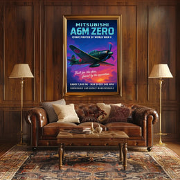 Mitsubishi A6M Zero Iconic Fighter Poster