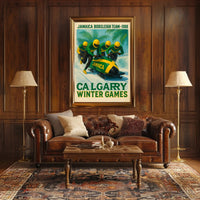 Jamaica Bobsleigh Team 1988 Winter Poster