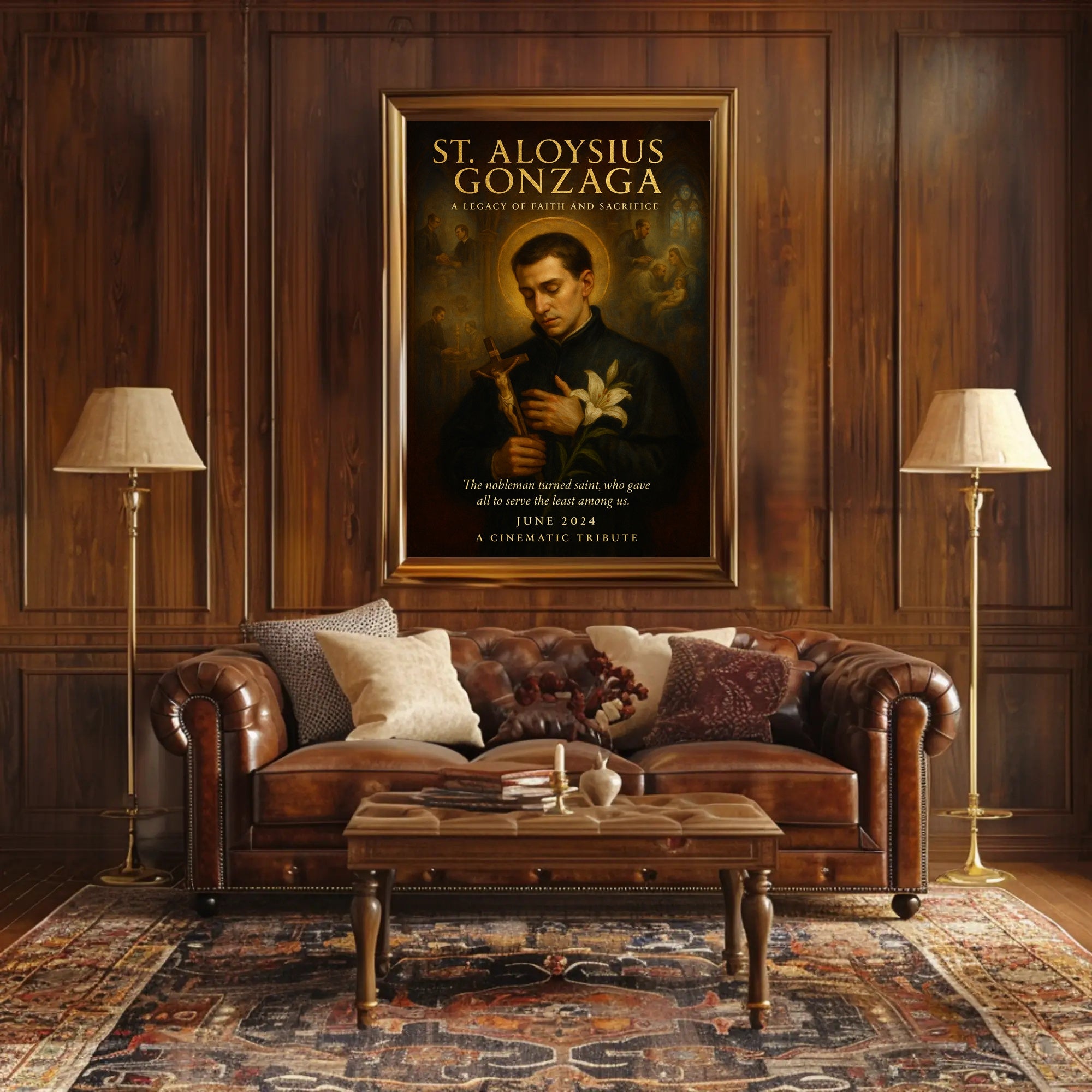 Saint Aloysius Gonzaga Devotional Cultural or Heritage Poster PosterGoat