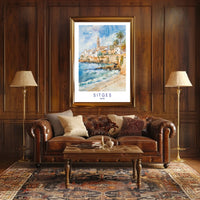 Sitges, Spain Coastal Charm Poster