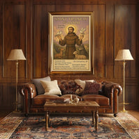 Saint Francis with Animals Peaceful Spiritual Historical Poster