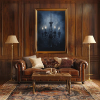 Vintage Chandelier Gothic Art Print Poster