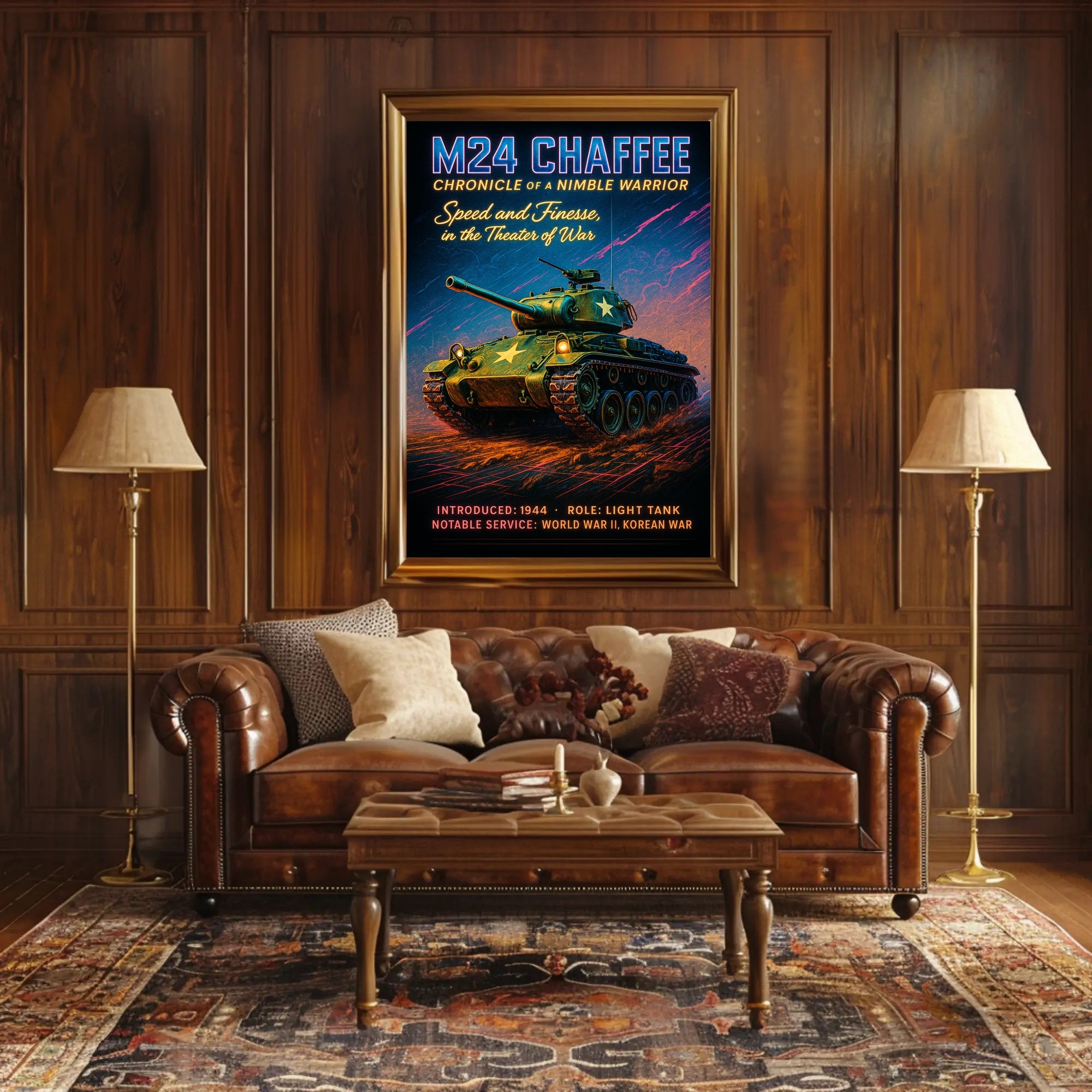 M24 Chaffee Chronicle of a Nimble Warrior Poster PosterGoat