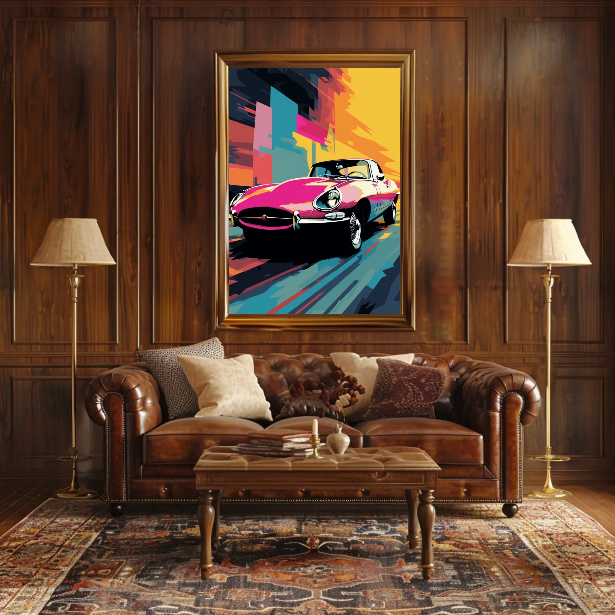 Vibrant Classic Car Poster PosterGoat