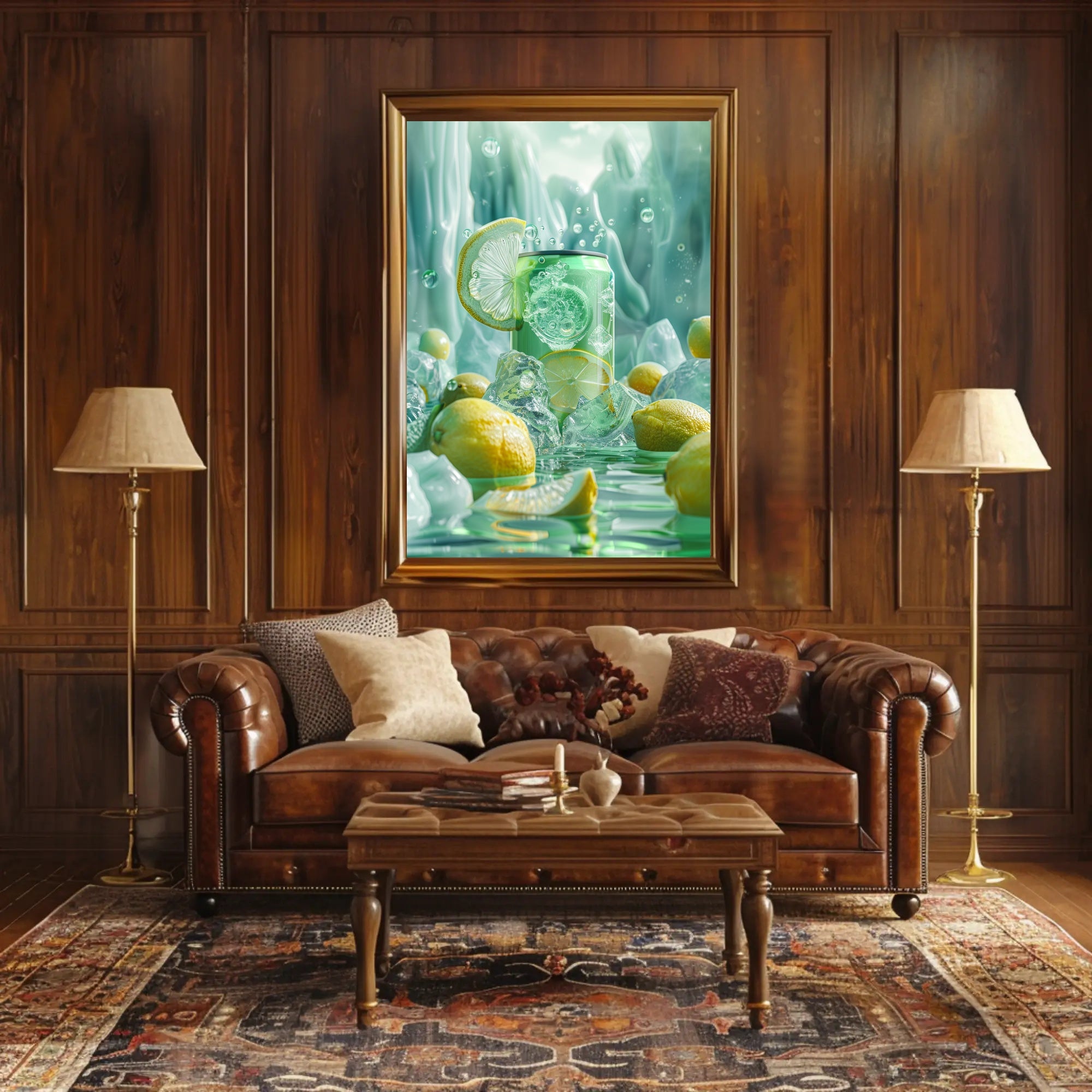 Lemon Beverage Photorealism Refreshment Poster PosterGoat