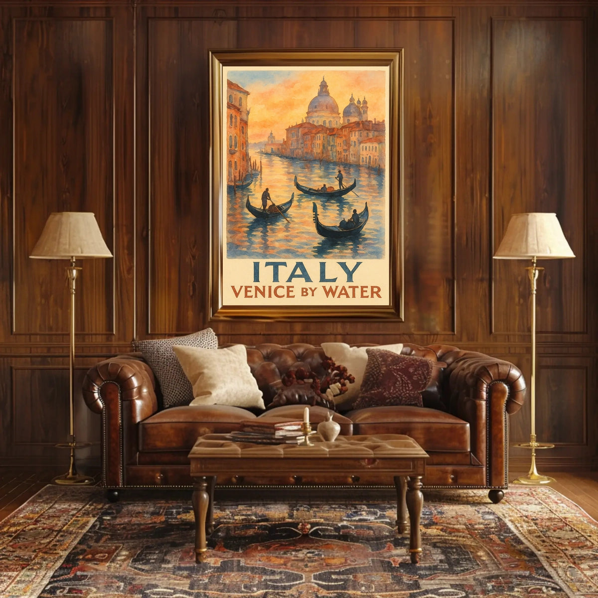 Italy Venice by Water Poster