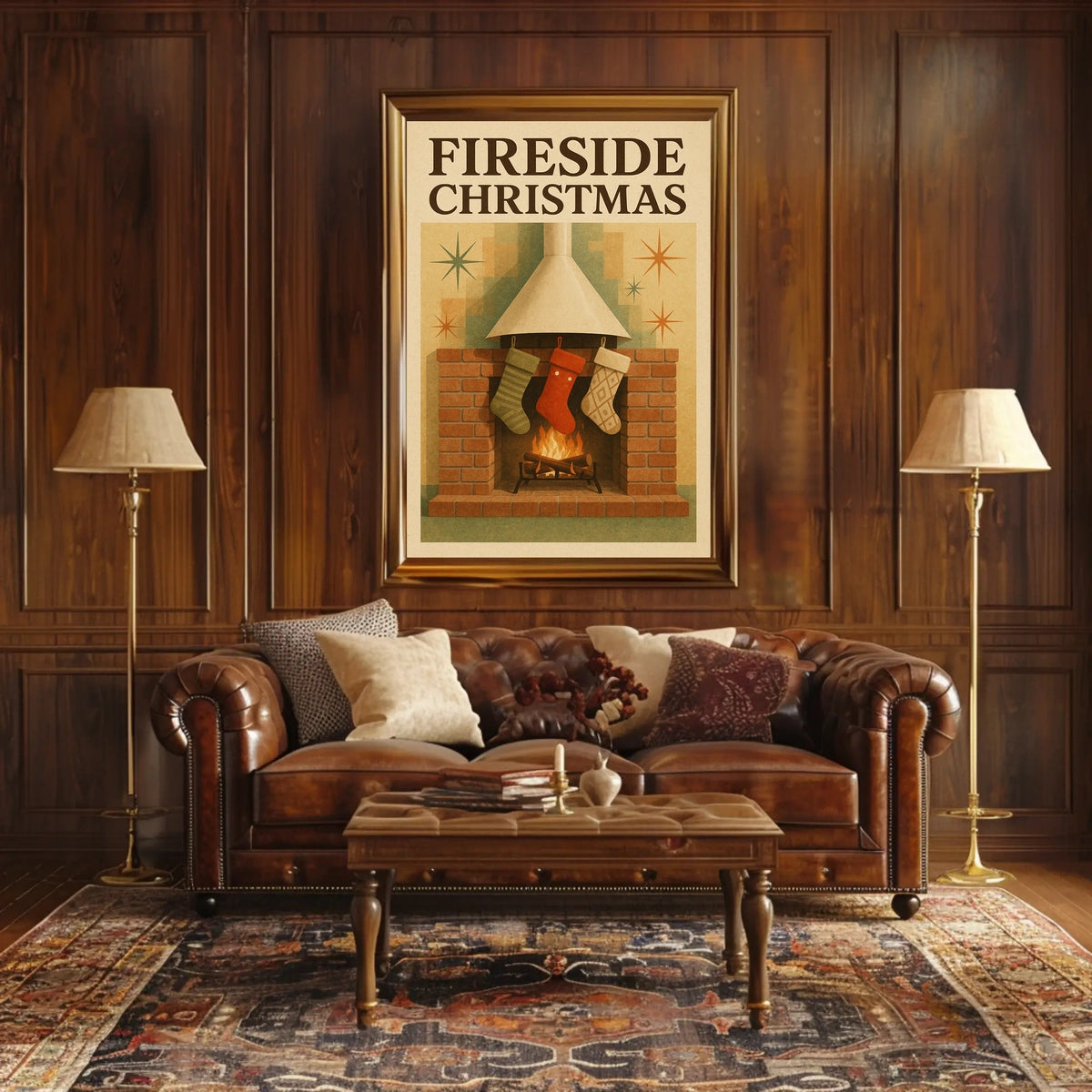 Fireside Christmas Poster