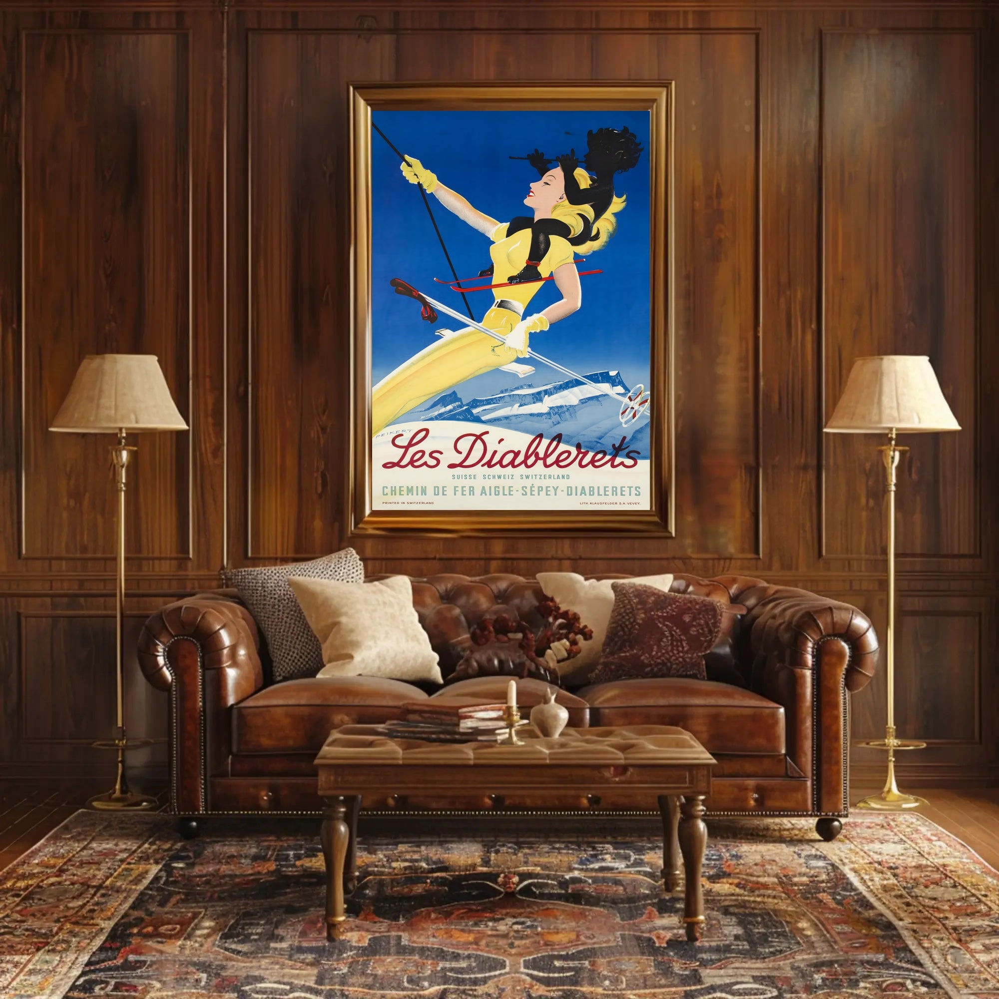 Les Diablerets Ski Resort Poster PosterGoat