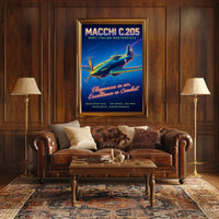 Macchi C.205 WWII Italian Masterpiece Poster