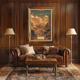 Ancient Mystical Landscape Poster