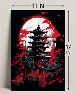 Moonlit Pagoda Poster