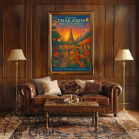 Thailand's Timeless Wonders Travel Poster