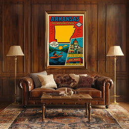 Arkansas Attractions Lakes Hot Springs National Park Poster