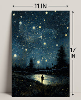 Starry Night Reflections Poster PosterGoat