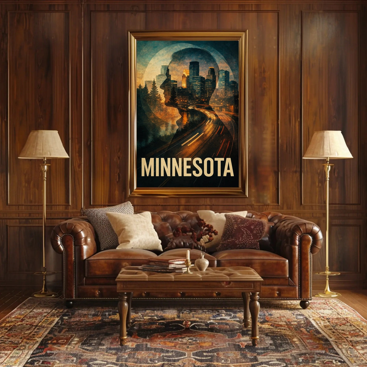 Minnesota Silhouette Poster