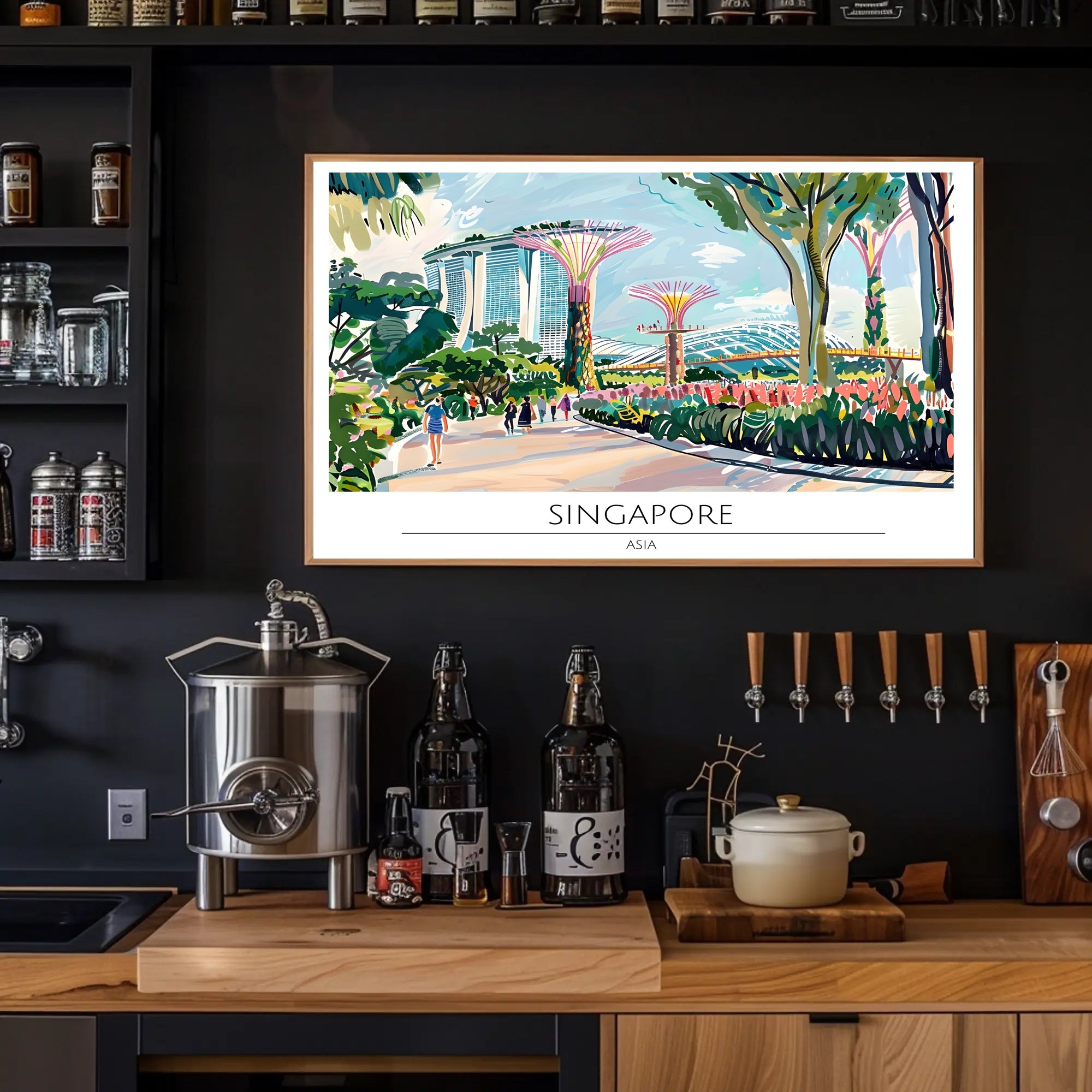 Vibrant Singapore Poster PosterGoat