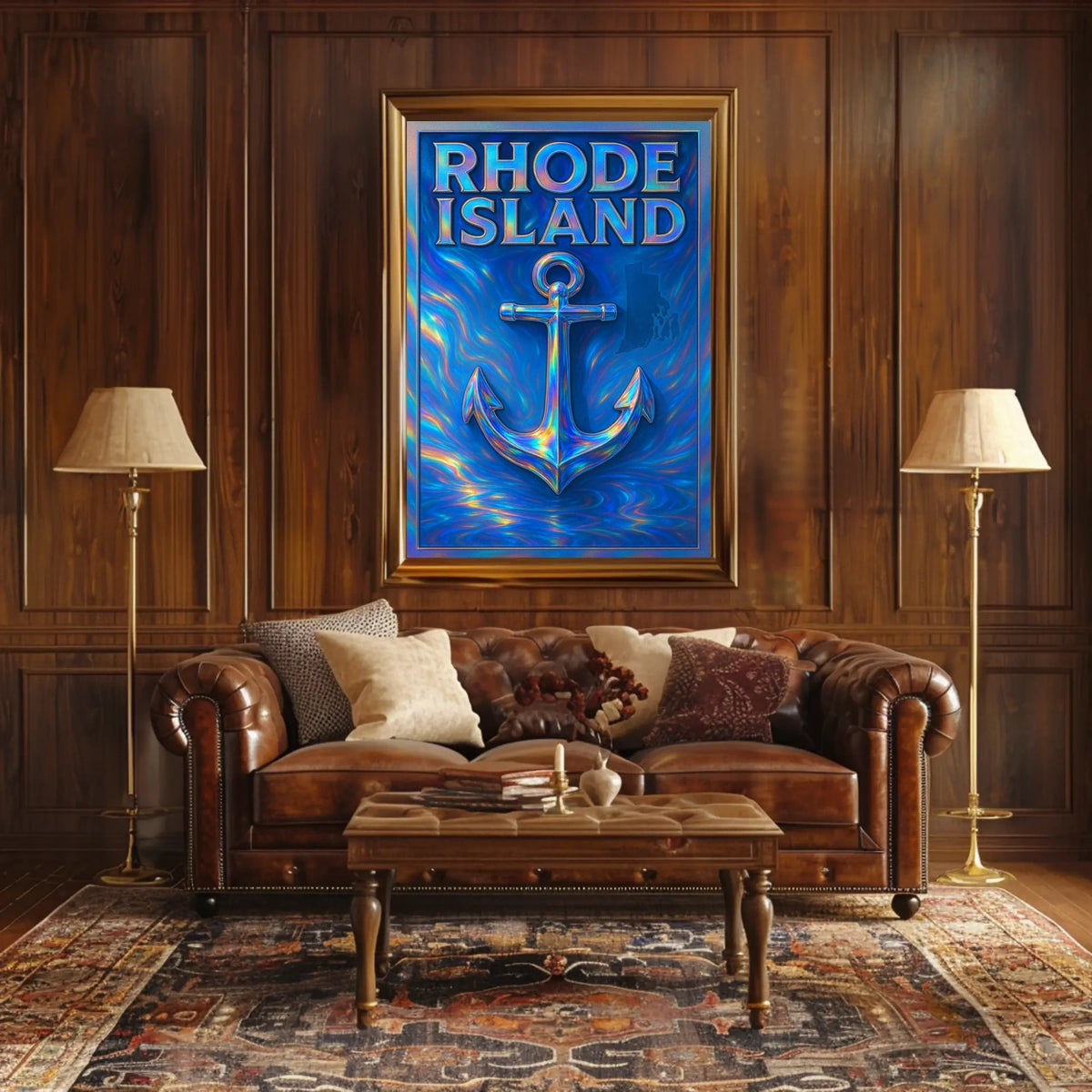 Rhode Island Nautical Poster