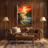 Sunset Over The Golden Gate Poster