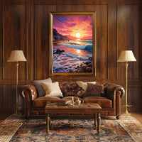 Vibrant Coastal Sunset Poster PosterGoat