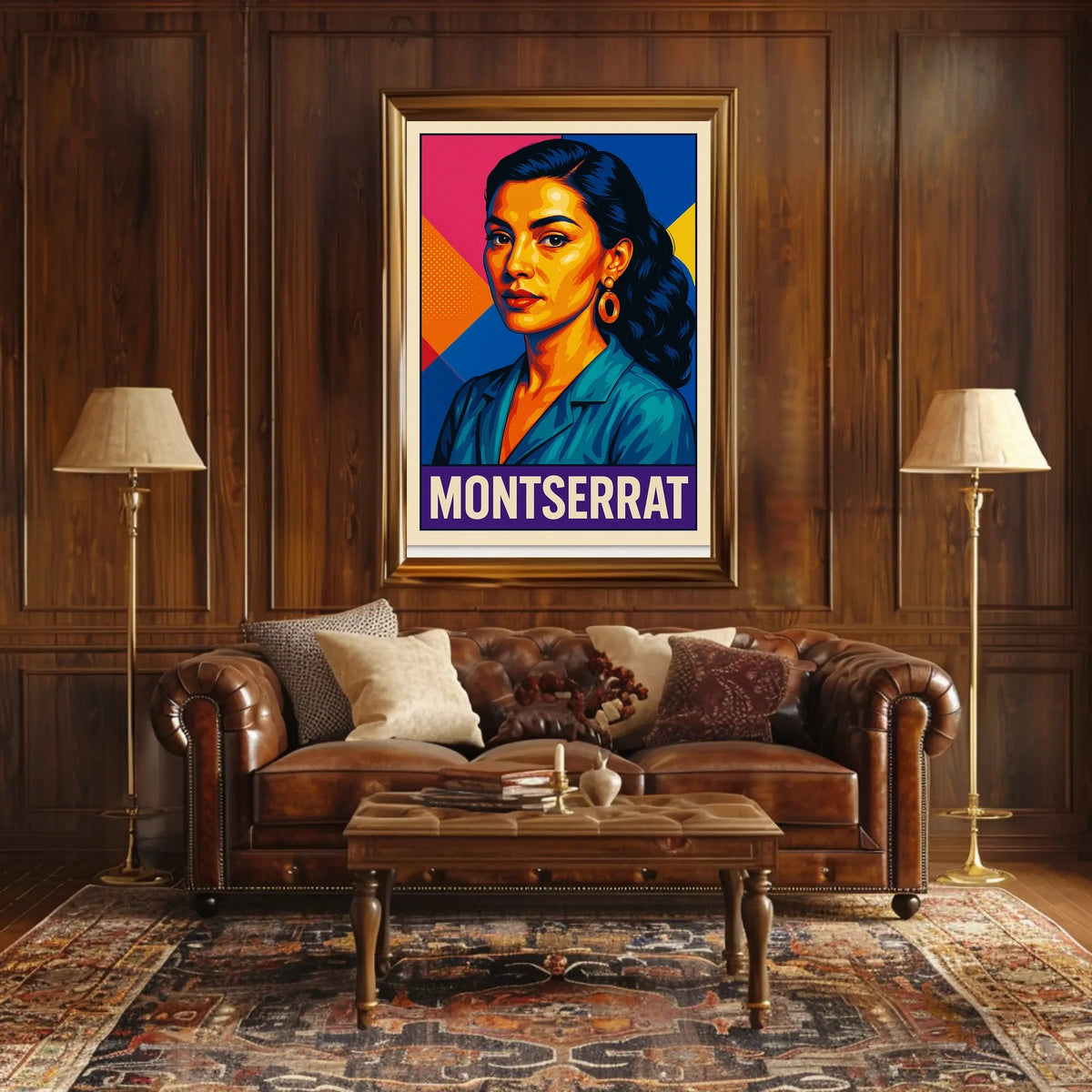 Montserrat Vibrant Portrait Poster
