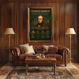 Charles Darwin Voyage into Evolution Poster