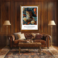 Leopard in Floral Elegance: Artistic Poster