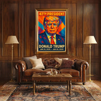 Donald Trump 47th President Patriotic Poster