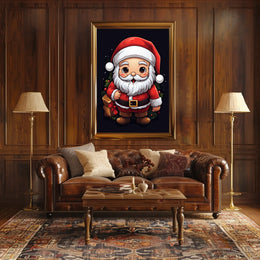 Santa Claus Cartoon Poster: Festive Holiday Cheer