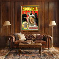 Houdini's Astonishing Escape Act Vintage Cultural Poster