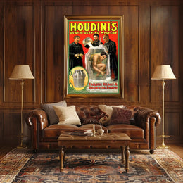 Houdini's Astonishing Escape Act Vintage Cultural Poster