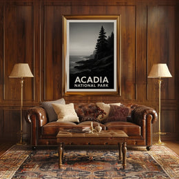 Acadia Coastal Vintage Travel Decor Lovers Poster