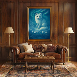Arctic Fox Guardian of the Frozen Realms Poster