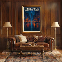 Minneapolis North Star Lights Poster