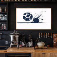 Dynamic Soccer Ball Splash Art Poster