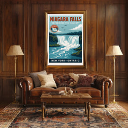 Niagara Falls Experience the Majesty Poster PosterGoat