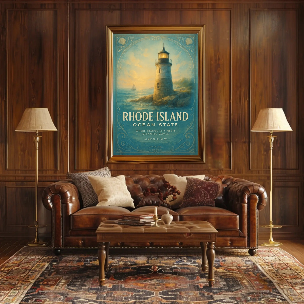Rhode Island Ocean State Poster
